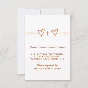 Orange Heart Equation Response Card