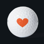 Orange Heart Golf Balls<br><div class="desc">From a range that says I love you</div>