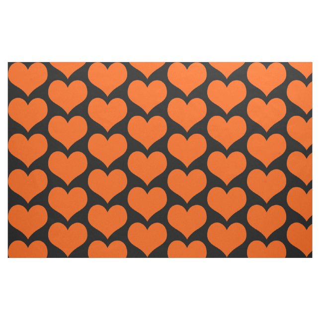 Orange Hearts Fabric (Fat Quarter)