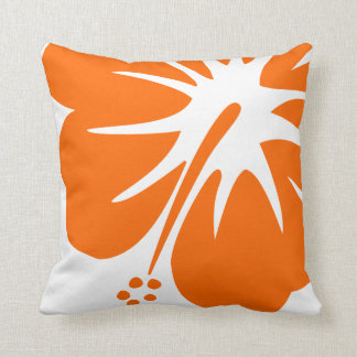 Orange Hibiscus Cushion