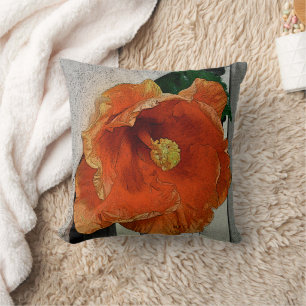 ORANGE HIBISCUS CUSHION
