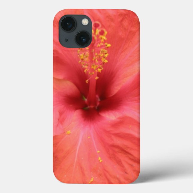 Orange Hibiscus Flower Macro iPad Case (Back)
