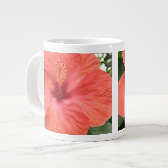 Orange Hibiscus Flower Macro Mug (Front Left)