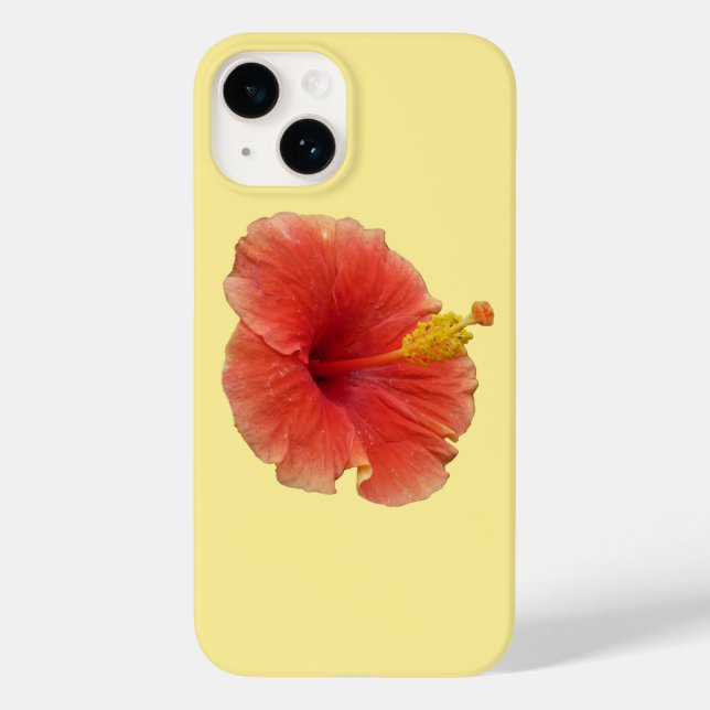 Orange Hibiscus Flower Tropical Floral Case-Mate iPhone Case (Back)