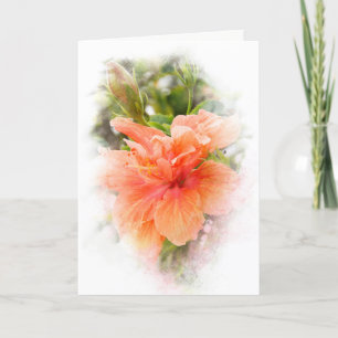 orange hibiscus for sympathy card