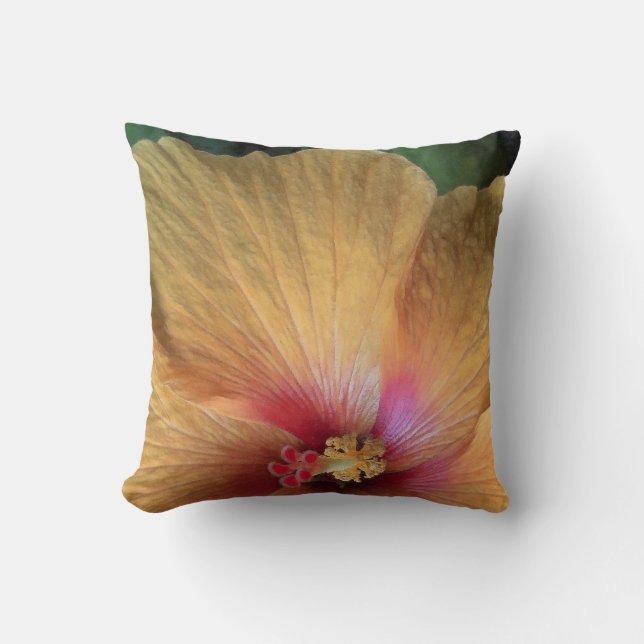 Orange Hibiscus Ruffle Cushion (Front)