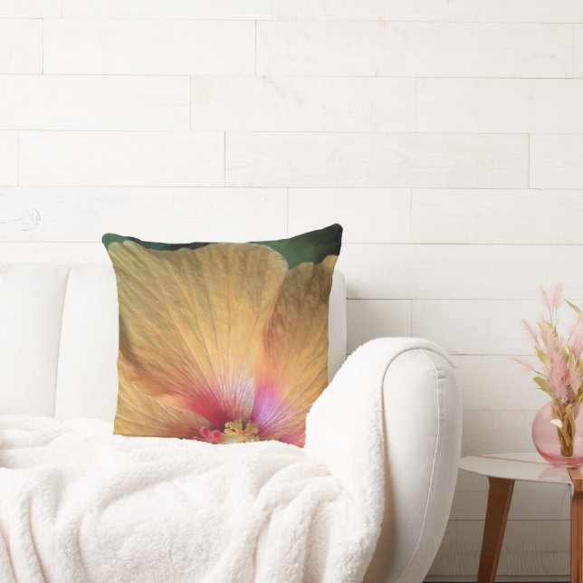 Orange Hibiscus Ruffle Cushion (Couch)