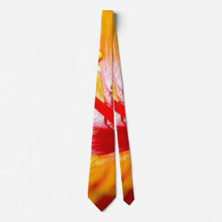 Orange Hibiscus Side View Tie