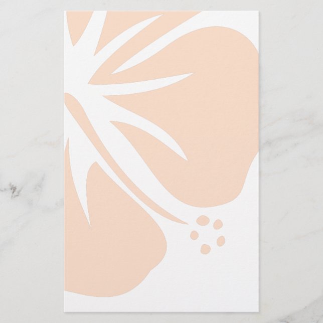 Orange Hibiscus Stationery (Front)