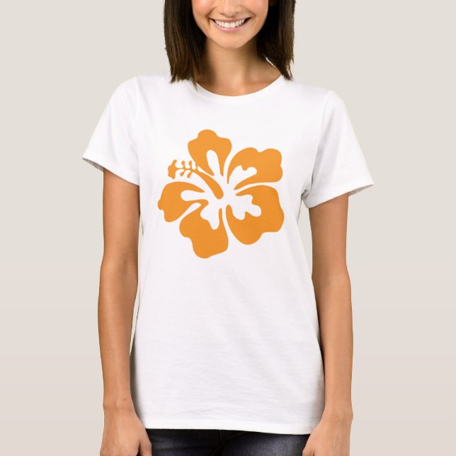 Orange Hibiscus T-Shirt (Front)