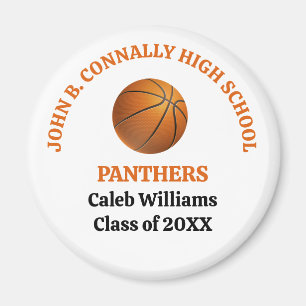 Orange High School Basketball Team Custom Magnet