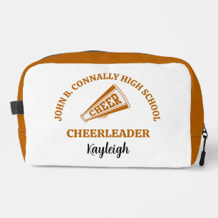 Orange High School Cheerleader Personalised Dopp Kit