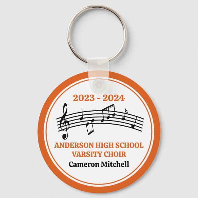 Orange High School Choir Personalised Key Ring (Front)
