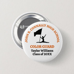 Orange High School Colour Guard Personalised 6 Cm Round Badge