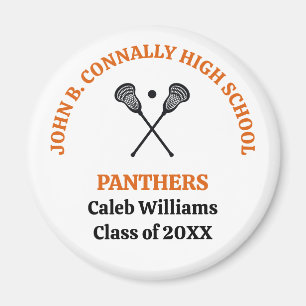 Orange High School Lacrosse Team Personalised Magnet