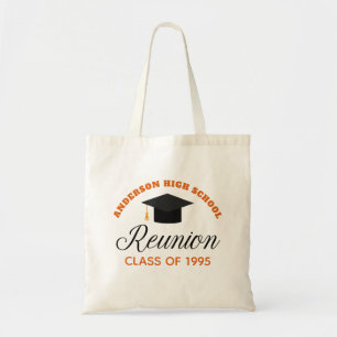 Orange High School Reunion Party Custom Alumni Tote Bag