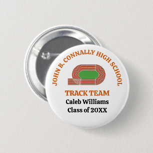 Orange High School Track Team Customised Runner 6 Cm Round Badge