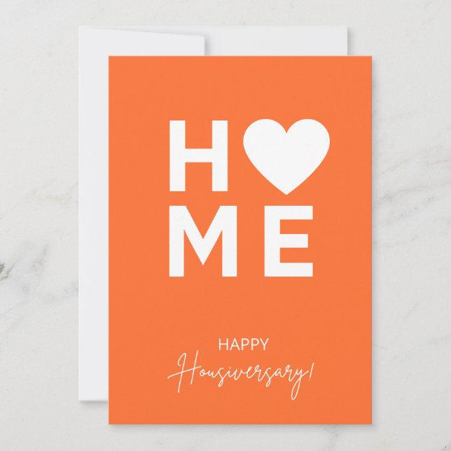 Orange Home Anniversary Card (Front)