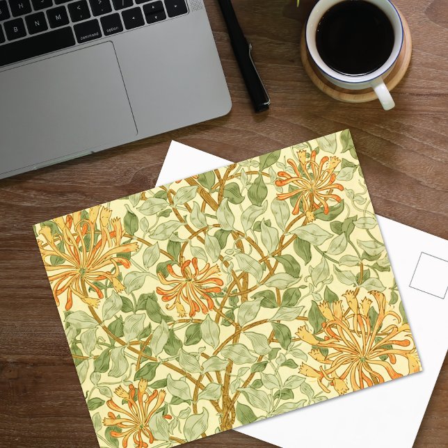 Orange Honeysuckle Vine William Morris Postcard (Creator Uploaded)