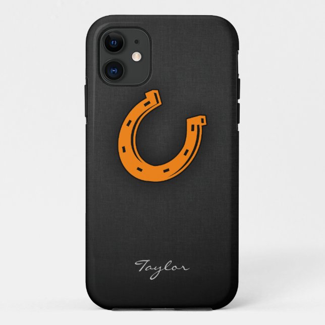 Orange Horseshoe Case-Mate iPhone Case (Back)