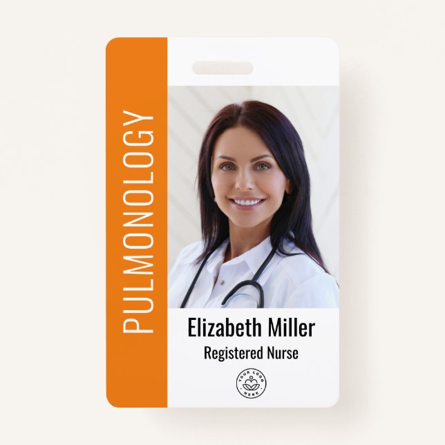 Orange Hospital Medical Employee Photo ID ID Badge (Front)