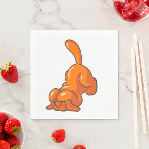 Orange Hound Dog Napkin