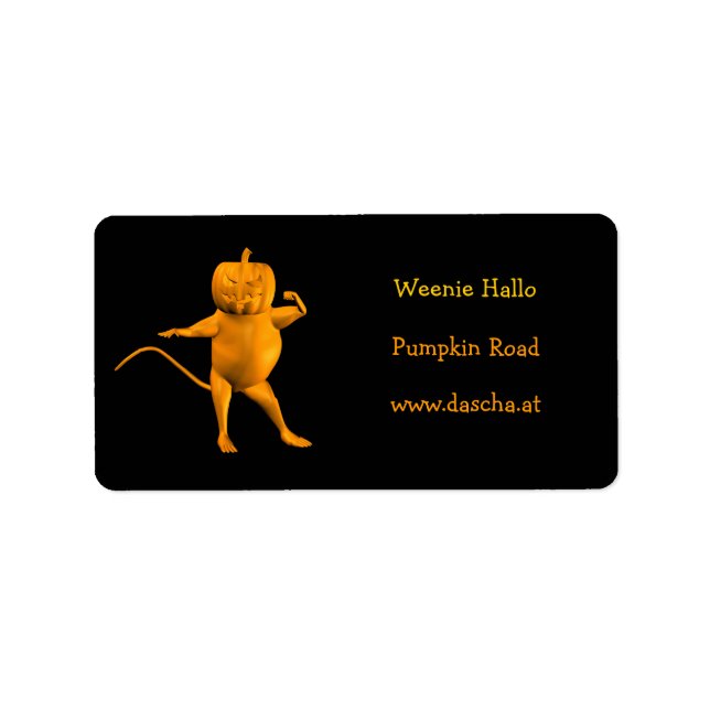 Orange House Mouse Label (Front)