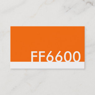 orange html colour code FF6600 Business Card