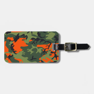 Orange Hunter Camo Luggage Tag