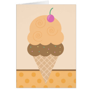 Orange Ice Cream Cone