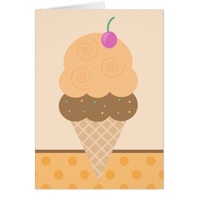 Orange Ice Cream Cone (Front)