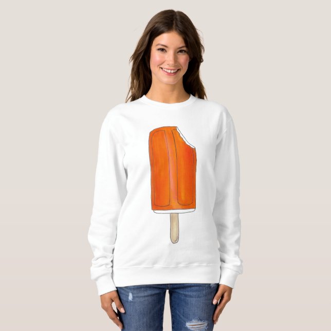 Orange Ice Cream Creamsicle Popsicle Sweatshirt (Front Full)