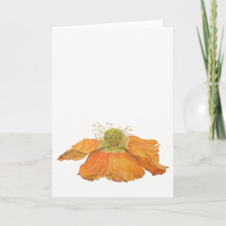 Orange Icelandic Poppy Greeting Card 5" x 7"