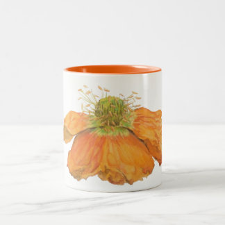 Orange Icelandic Poppy Mug 11 oz. 2 Tone