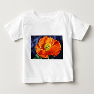Orange Icelandic Poppy Photograph Baby T-Shirt