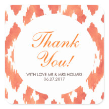 Orange Ikat Thank You