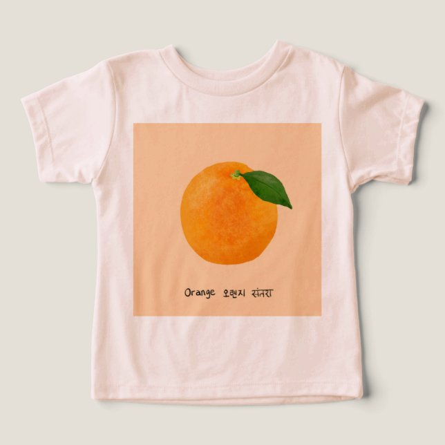 Orange in English, Korean, Hindi  (Design Front)