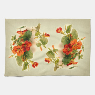 Orange Indian Cress Tea Towel