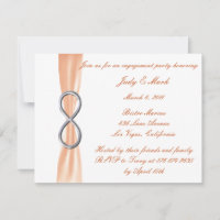 Orange Infinity Engagement Party Invitation