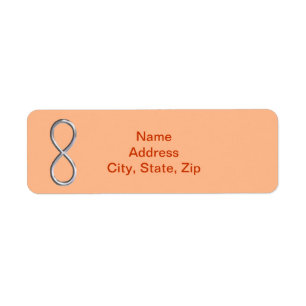 Orange Infinity Wedding Address Labels