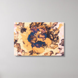 Orange inks canvas print