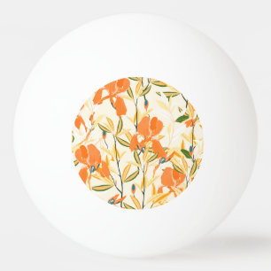 Orange irises: seamless floral pattern ping pong ball