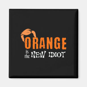 Orange Is The New Idiot Graphic Funny Saying Quote Magnet