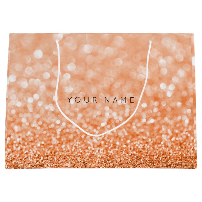 Orange Italy Candy Sun Glitter Favour Gift Bag (Front)