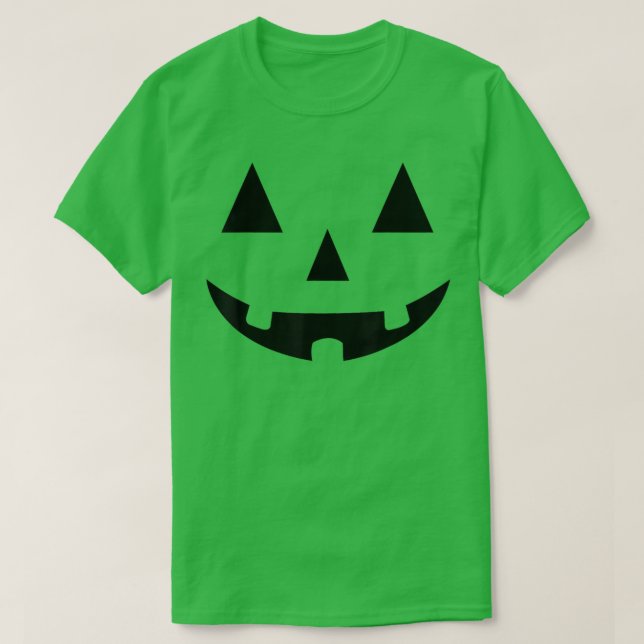 Orange Jack O Lantern Halloween Costume Tee Shirt (Design Front)