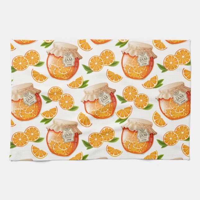 Orange Jam Tea Towel (Horizontal)