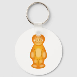 Orange Jelly Baby Key Ring