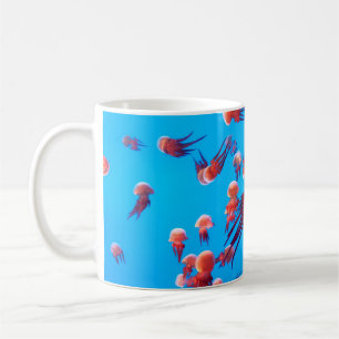 ORANGE JELLY FISH COFFEE MUG