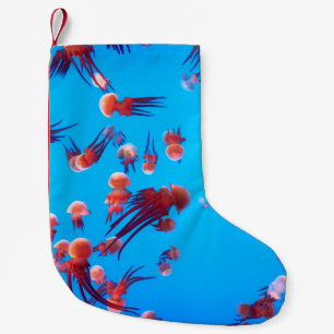 ORANGE JELLY FISH SMALL CHRISTMAS STOCKING