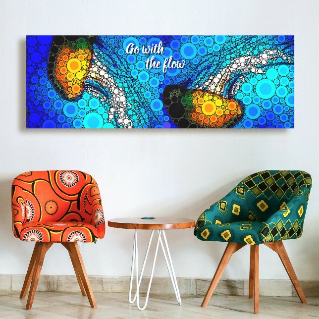 Orange Jellyfish Ocean Go With The Flow Colourful Canvas Print (Creator Uploaded)